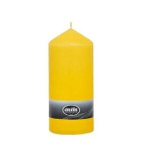 Yellow Pillar Candle 130x58mm