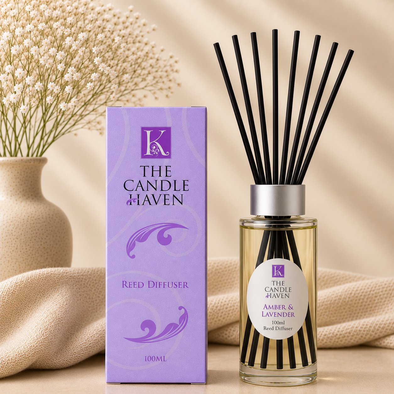Amber & Lavender - Reed Diffuser