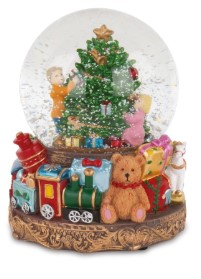 Musical Christmas Tree & Teddy Bear Snow GlobeÂ
