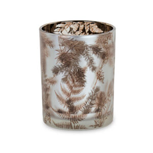 Gold Botanical Glass Candle Holder – 12.5cm