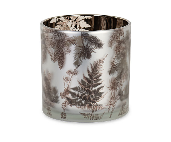 Gold Botanical Glass Candle Holder