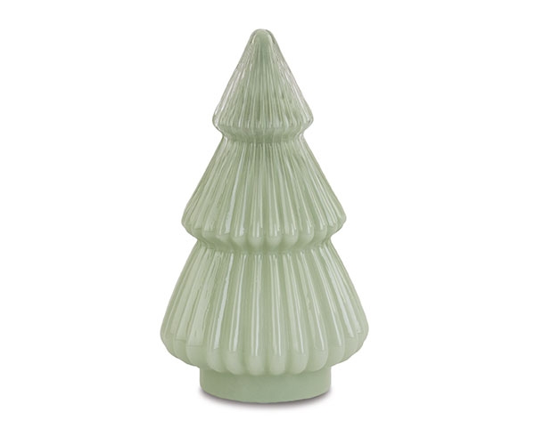 Sage Green Glass Christmas Tree Decoration – 29cm