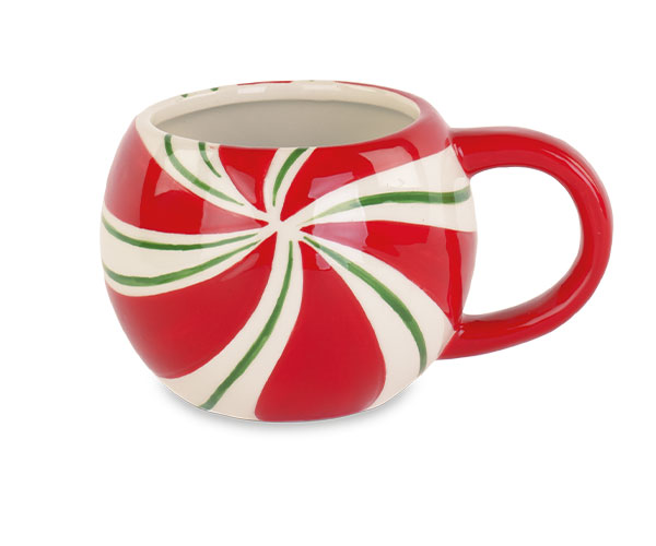 Christmas Candy Cane Ceramic Mug