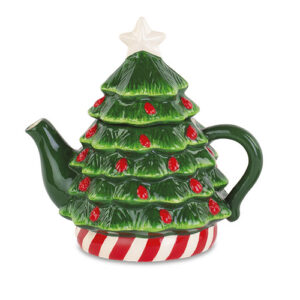 Christmas Tree Ceramic Teapot – 20.5 × 21cm