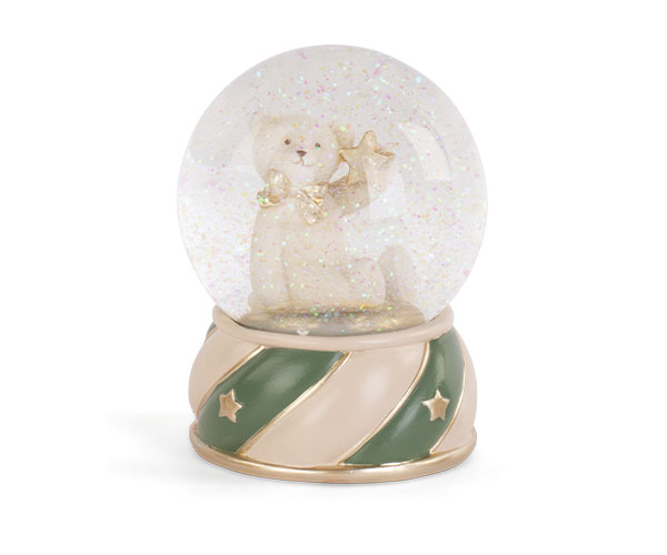 Teddy Bear with Star Snow Globe – 13cm
