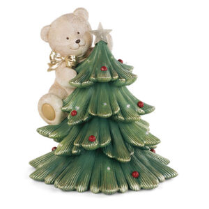 Teddy Bear with Christmas Tree LED Decoration – 38cm