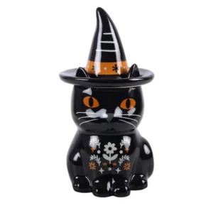 Witchy Black Cat Ceramic Burner