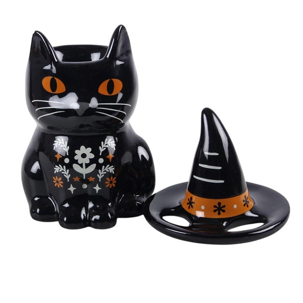 Witchy Black Cat Ceramic Burner - Image 2