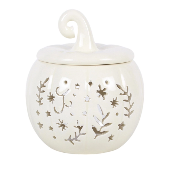 Cream Ceramic Pumpkin Burner