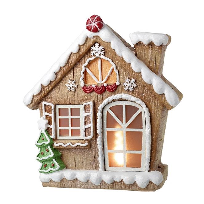 Light-Up Gingerbread Christmas House - 32X29CM