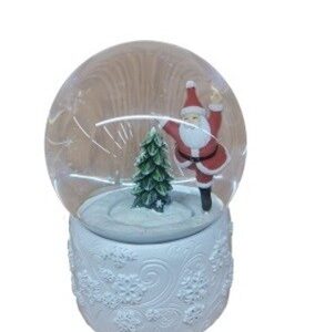 Musical & Rotating Santa Christmas Snow Globe - 16X10CM