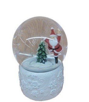Musical & Rotating Santa Christmas Snow Globe - 16X10CM