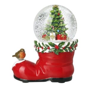 Christmas Tree Boot Snow Globe - 12X9CM