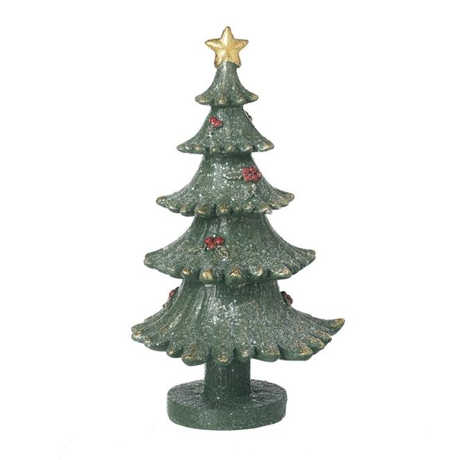 Traditional Resin Christmas Tree Decoration - 20X10CM